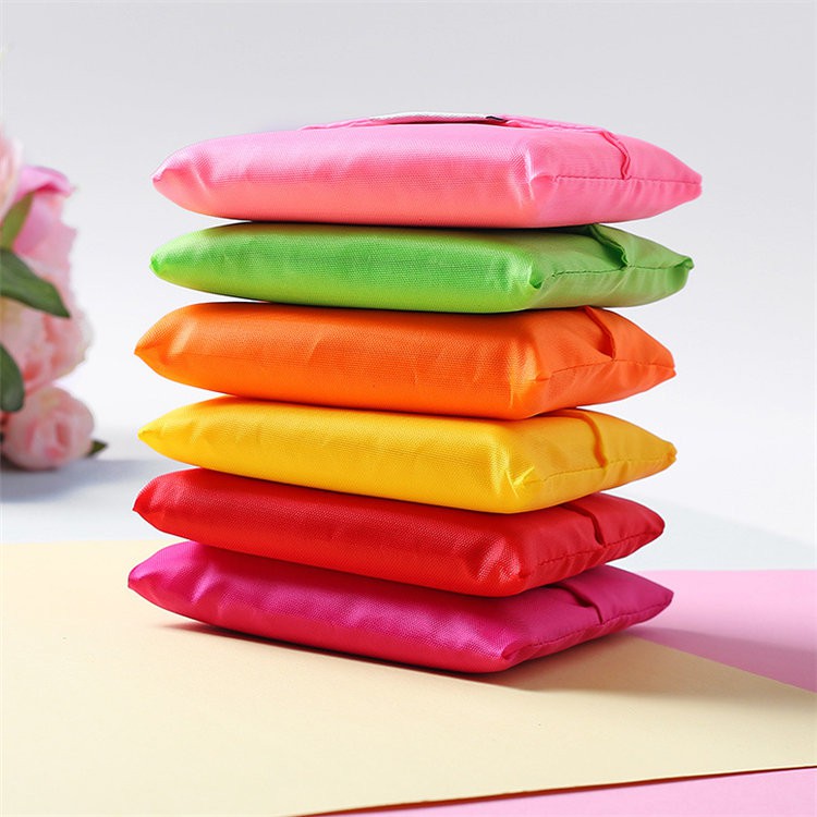 ภาพสินค้าพร้อมส่ง 12สี_ถุงเก็บของ ถุงผ้าพับได้ สตรีที่พับเก็บได้รีไซเคิล 245 จากร้าน th_30890845 บน Shopee ภาพที่ 5