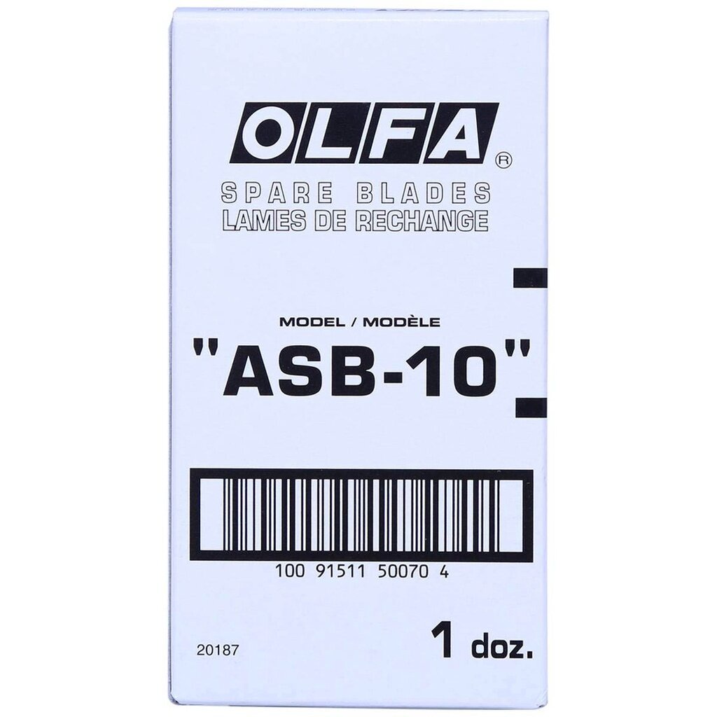 ใบมีดคัตเตอร์-9-มม-olfa-asb-10-ราคา-ยกเล่อง-12-หลอด