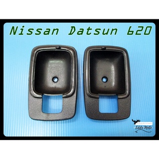 NISSAN DATSUN 620 DOOR HANDLE SOCKET LH&amp;RH "BLACK" SET PAIR // เบ้ารองมือเปิดใน ซ้าย-ขวา "สีดำ" สินค้าคุณภาพดี