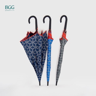 BGG Windproof and Safety Reflective Walking Umbrella ร่ม ร่มยาว กันแดด ต้านลม ออกแบบสะท้อนแสงเพื่อความปลอดภัย (WA103842)