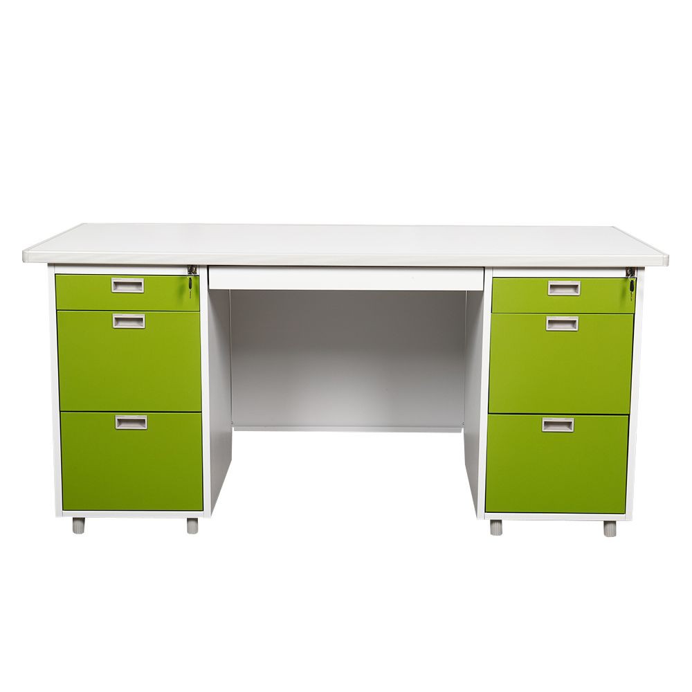 desk-desk-steel-159-5cm-dx-52-33-gg-green-office-furniture-home-amp-furniture-โต๊ะทำงาน-โต๊ะทำงานเหล็ก-lucky-world-dx-52-3