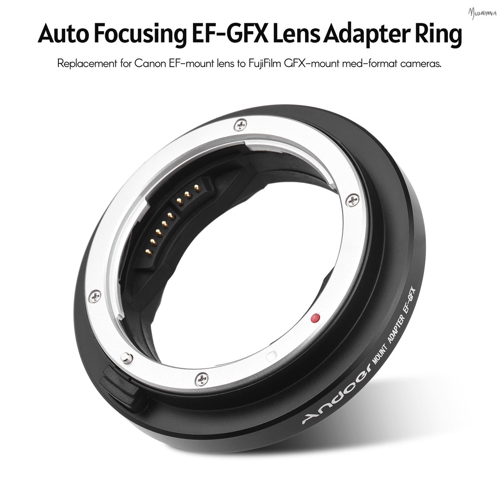 ภาพสินค้าAndoer EF-GFX Camera Lens Adapter Ring Auto Focus Replacement for EF-mount Lens to FujiFilm GFX-mount MED-format Cameras GFX100 GFX50S GFX50R จากร้าน muswanna.th บน Shopee ภาพที่ 4