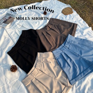 ☕️ Molly Shorts กางเกงขาสั้นเอวสูงผ้าลูน่า กางเกงขาสั้น เอาใจสาวกสาวคาเฟ่