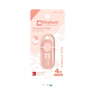 โปรโมชั่น : Elephant ตราช้าง เทปลบคำผิด ขนาด 5 มม.x4 ม. รุ่น Pocket