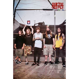 โปสเตอร์ รูปถ่าย วง ดนตรี ซูไซ ไซเลน Suicide Silence POSTER 24"x35" Inch American Deathcore V2