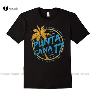 [S-5XL] เสื้อยืดแขนสั้น พิมพ์ลาย Punta Cana Dominican Republic เหมาะกับฤดูร้อน สไตล์คลาสสิก สําหรับผู้ชาย และผู้หญิง