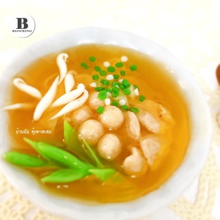 ของจิ๋ว อาหารจิ๋ว mini food model ก๋วยเตี๋ยวน้ำหมู อาหารปั้นจากดิน ของเล่น ของสะสม ของขวัญ ของที่ระลึก ของฝาก