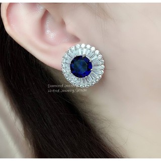 Diamond Earring ต่างหูเพชร ต่างหูออกงาน  ตกแต่งด้วยเพชร CZ แท้ งานสวยน่ารัก ดีไซส์เก๋มากๆค่ะ