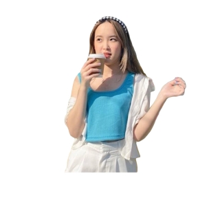 พร้อมส่ง !!!Tinny Crop เสื้อกล้ามที่ใส่แล้วตัวเล็กตัวน้อยเก็บปีกข้างให้หายไป