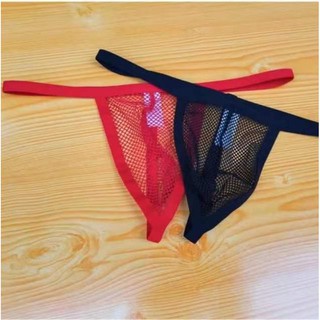 G-string จีสตริง กางเกงในชายsxey wangjiang เซ็กซี่เอวต่ำ ผ้ตาข่าย