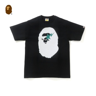 HH BAPE Mens Spring/summer Ape Head-scratching STA Pattern Print Diamond Embellished Short-sleeved T-shirt  คอกลม