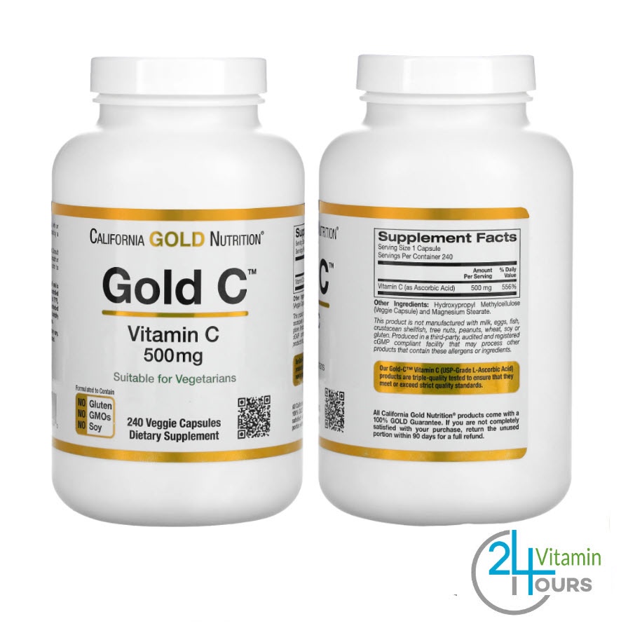 California Gold Nutrition , Gold C , Vitamin C , 500 mg / 1,000 mg , 60 ...