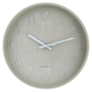 นาฬิกา นาฬิกาแขวน HOME LIVING STYLE ENBOSU 12 นิ้ว สีเทา ของตกแต่งบ้าน เฟอร์นิเจอร์ ของแต่งบ้าน WALL CLOCK ENBOSU 12 INC