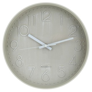 นาฬิกา นาฬิกาแขวน HOME LIVING STYLE ENBOSU 12 นิ้ว สีเทา ของตกแต่งบ้าน เฟอร์นิเจอร์ ของแต่งบ้าน WALL CLOCK ENBOSU 12 INC