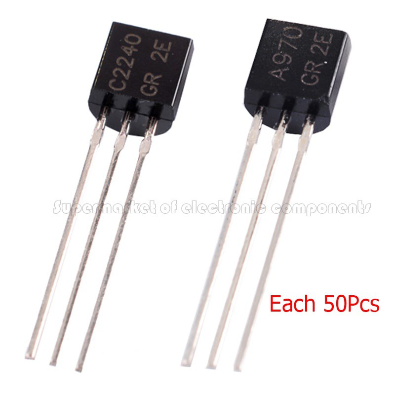 100 ชิ้น 2SA970 2SC2240 a92 (50 ชิ้น * A970 + 50 ชิ้น * C2240) TO-92 ...