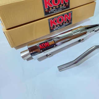 KON BANGKOK ท่อผ่าดัง WAVE125R / WAVE125S / WAVE125ไฟเลี้ยวบังลม ชุบโครเมี่ยม จุกเลส คอ 28 มิล สำหรับใช้ในสนามแข่งเ