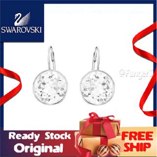 พร้อมส่ง!!!Swarovski ต่างหูคริสตัล ชุบทอง สีขาว เครื่องประดับแฟชั่น ของขวัญ