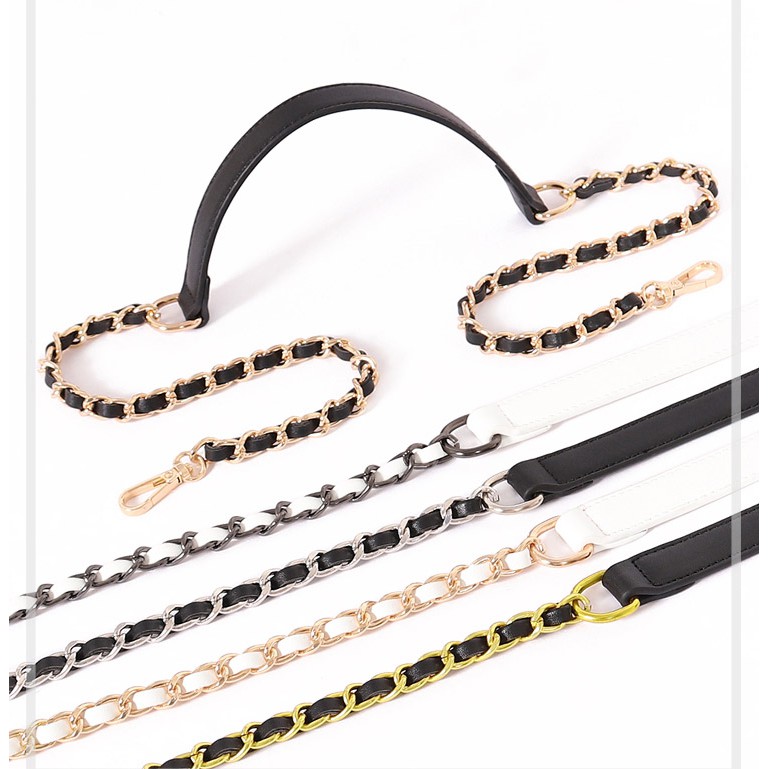 รูปภาพสินค้าแรกของสายกระเป๋า โซ่ + PU สายโซ่ และ สายกระเป๋าpu  PU Chain Strap