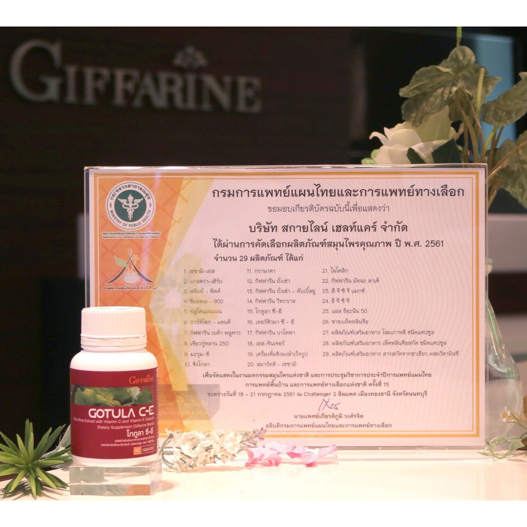 ภาพสินค้าGOTULA C-E GIFFARINE โกตูลา ซี-อี กิฟฟารีน  สารสกัดจากใบบัวบก อาหารเสริม สมุนไพร จากร้าน thanakornngamchalard บน Shopee ภาพที่ 3