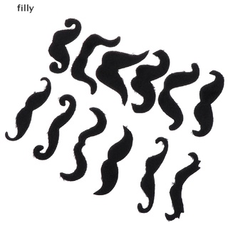 [FILLY] 12Pcs/set Black Fake Moustaches Self Adhesive Joke Mexican Novelty Party Supply DFG