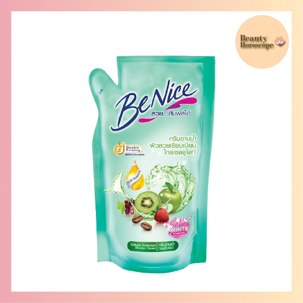 benice-บีไนซ์-ครีมอาบน้ำ-ไกลเซลลูไลท์-โพรเทคชั่น-400-มล-ถุงเติม