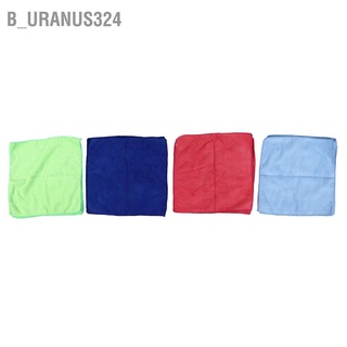 B_uranus324 12pcs Cleaning Cloth 4 Different Colors Strong Water Absorption Reusable Microfiber Towels for Kitchen Car Furniture