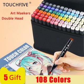 ภาพหน้าปกสินค้าTouchFive ชุดปากกาสีมาร์กเกอร์ ตกแต่งงานศิลปะ 108 สี ที่เกี่ยวข้อง