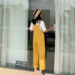 ภาพขนาดย่อของภาพหน้าปกสินค้าMany Jeans Overallsเอี๊ยมกางเกงยีนส์ขายาวน่ารักสีสันสดใส สีเหลือง สีดำ พร้อมส่ง จากร้าน bua_phapa บน Shopee