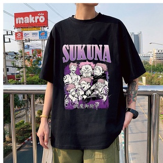 ¤☈✑เสื้อยืดผ้าฝ้ายคอกลมพิมพ์ลาย Jujutsu Kaisen Ryomen Sukuna แฟชั่นผู้ชาย