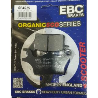 ผ้าเบรค EBC Brakes รุ่น Organic / ผ้าเบรคหน้า Honda Wave 110, Wave 125 ใหม่ , Suzuki Shogun