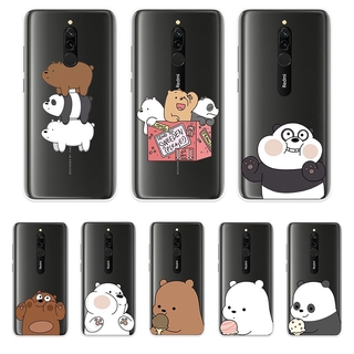Xiaomi Redmi 8 8A Note 8 Pro Soft TPU Silicone Phone Case Cover หมีเปลือยสามตัว 1