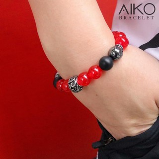 The Unique กำไลหินแท้นำโชค (Red Aventurine/Hematite/Black Onyx)