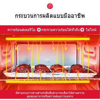 ภาพขนาดย่อของภาพหน้าปกสินค้าKHONGDE 12L เตาอบไฟฟ้า Electric Oven ความร้อนอย่างรวดเร็ว, ความร้อนท่อบนและล่าง ปิดเครื่องอัตโนมัติ กำลังไฟ: 800 (W) จากร้าน khongdeshop บน Shopee ภาพที่ 6