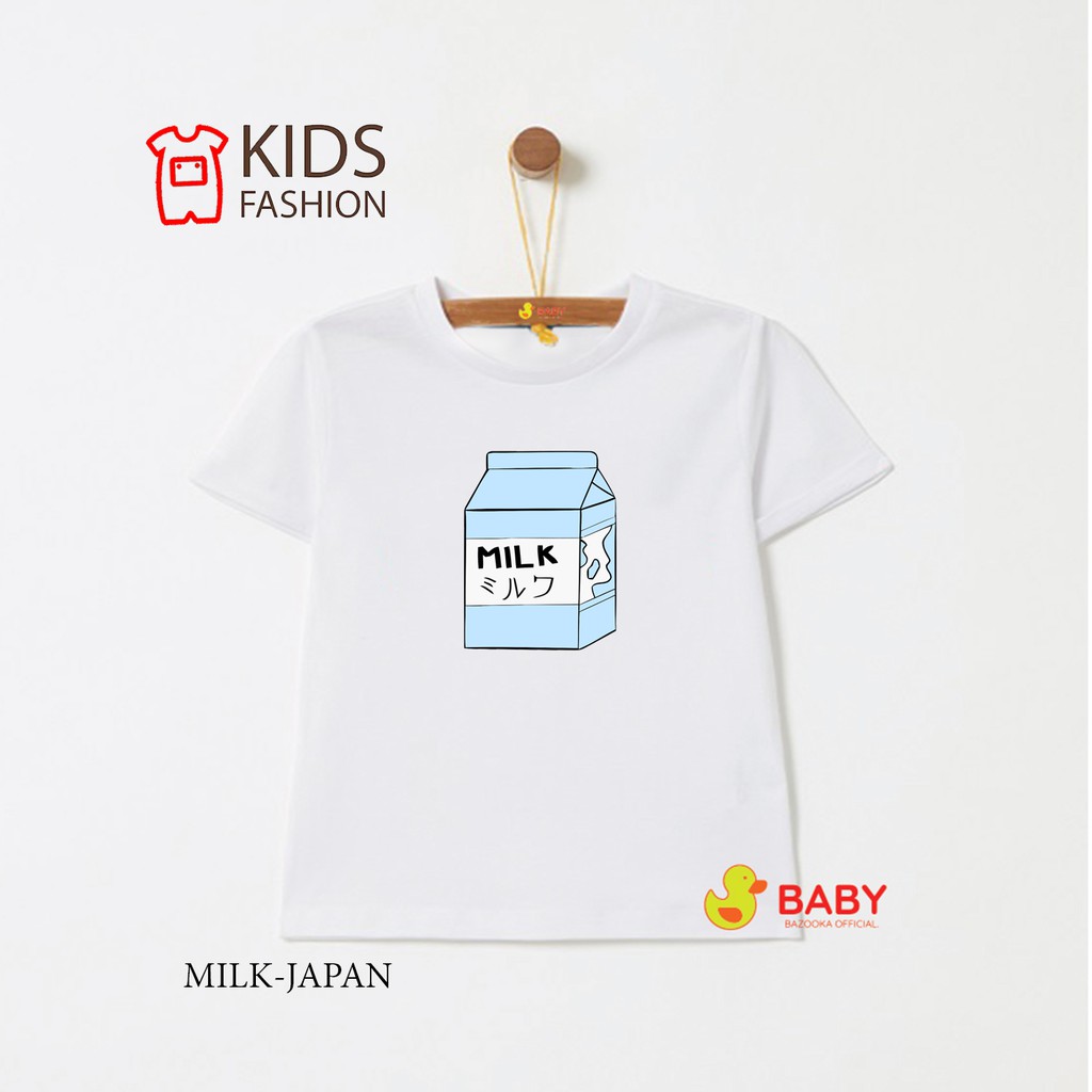 เสื้อเด็ก-เสื้อยืดcotton-100-ร้านไทย-พร้อมส่งทุกลาย-milk-japan-ลายน่ารักๆ