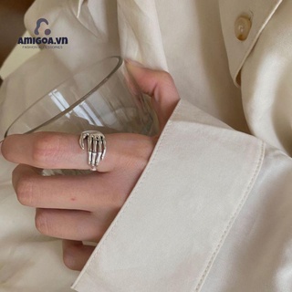 ภาพขนาดย่อของภาพหน้าปกสินค้าแหวนอัลลอย รูปกระดูกมือ สไตล์ไม่ซ้ําใคร จากร้าน besla.th บน Shopee