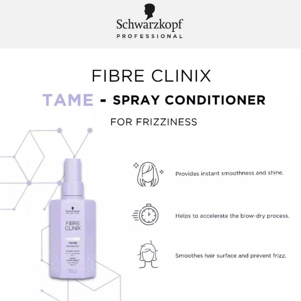 ชวาร์สคอฟ-ไฟเบอร์-คลินิกซ์-สเปรย์บำรุงผมแห้งฟูมาก-schwarzkopf-fibre-clinix-tame-schwarzkopf-fibre-clinix-tribond-tame-technology-taming-spray-200ml