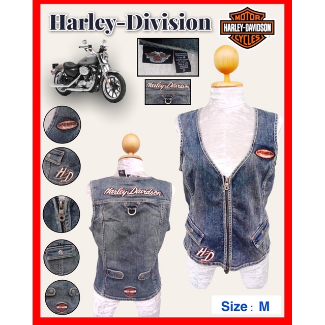 เสื้อกั๊กยีนส์-harley-davidson-size-m-มือสอง