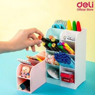 Deli 8933 Oblique Insert Pen Holder กล่องเก็บปากกาแบบสอด ชั้นใส่ปากกา 5 ชั้น อุปกรณ์เครื่องเขียน กล่องปากกา ที่ใส่ปากกา