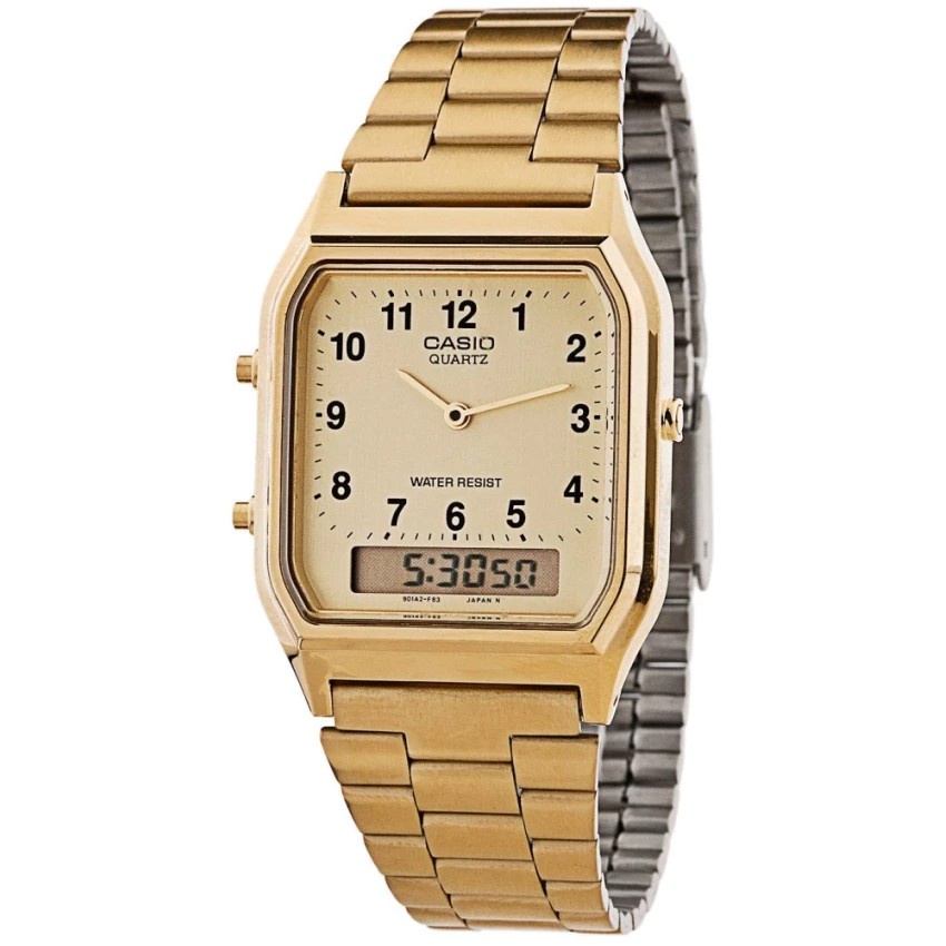 นาฬิกาข้อมือผู้หญิง-นาฬิกาแบรนด์เนม-grand-eagle-casio-data-bank-นาฬิกาข้อมือผู้หญิง-สายสเเตนเลส-รุ่น-aq-230ga-aq-230ga-9