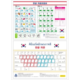 โปสเตอร์พยัญชนะและสระภาษาเกาหลี EPS TOPIK