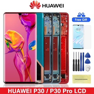 Super OLED P30Pro หน้าจอสัมผัสดิจิทัล Lcd สําหรับ Huawei P30 Pro VOG-L29 L09 L04 Huawei P30Pro