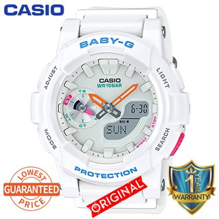 Casio Baby-G BGA185 Lady Quartz Digital Watch Women Sport Watch White BGA-185-7A