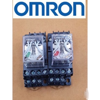 omron Relay  my4  MY4N มีไฟ 12vdc 12vac 24vdc 24vac 220vac ราคาต่อชิ้น