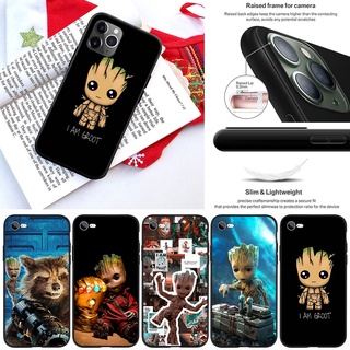 เคสโทรศัพท์มือถือ ลาย Marvel I Am Groot สําหรับ iPhone 5 5S 6 6S 7 8 11 Pro Max Plus SE XR IJ95