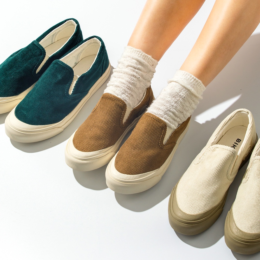 ภาพหน้าปกสินค้าBIKK - รองเท้าผ้าใบ รุ่น "Grow" Brown Size 36-45 Corduroy Slip-On Sneakers / รองเท้าผู้หญิง / รองเท้าผู้ชาย / รองเท้า จากร้าน bikk. บน Shopee