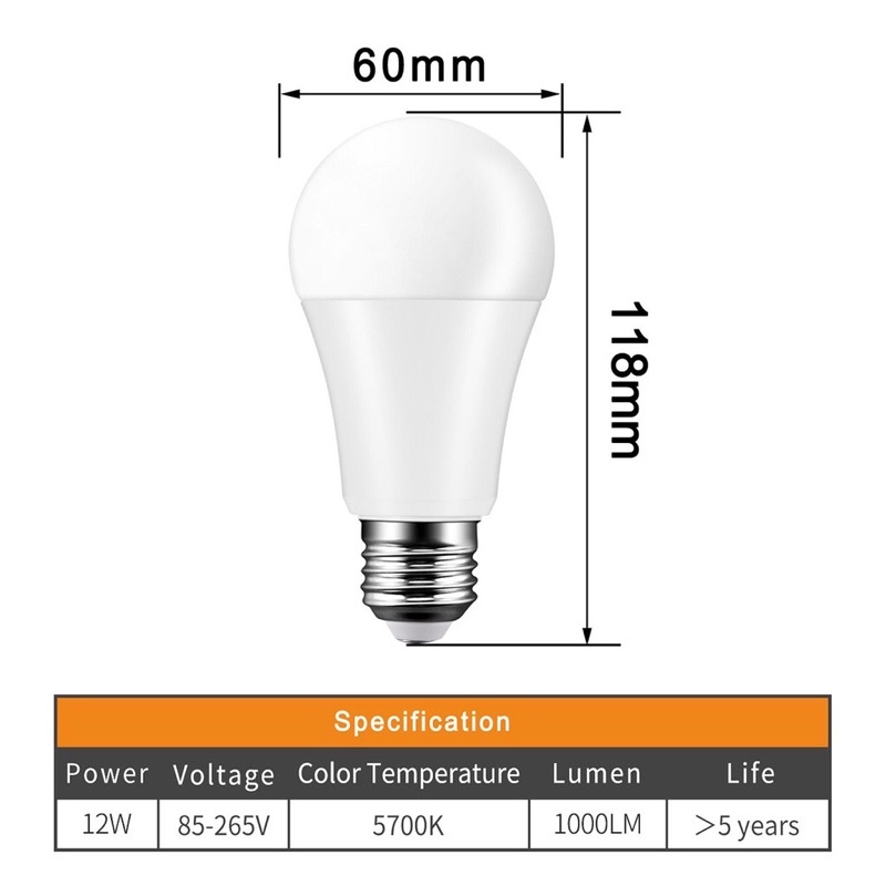 หลอดไฟเซ็นเซอร์แสงสว่าง-เปิด-ปิดเองอัตโนมัติ-12w-220v-50hz-ปิดเองเมื่อมีแสงและเปิดเองเมื่อไม่มีแสง