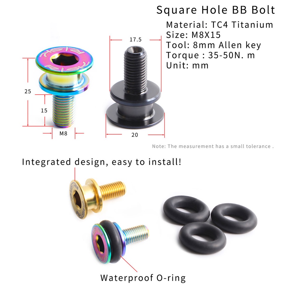 risk-สกรูข้อเหวี่ยงจักรยาน-ไทเทเนียม-m8-15-มม-กันน้ํา-อุปกรณ์เสริม