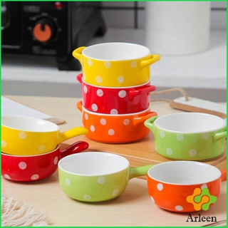 Arleen ถ้วยน้ำจิ้ม ถ้วยมี 2 หู และ Saucer-Cup