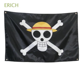 Erich ธงแบนเนอร์คอสเพลย์โจรสลัด หมวกฟางโจรสลัด ลายการ์ตูนอนิเมะ ทรัมเป็ต 60*90 ซม. หลากสี