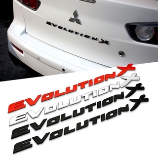 สินค้า 3D Car Chromed Emblem Badge Decal Sticker stickers Back Logo Evolution X For MITSUBISHI Lancer car styling